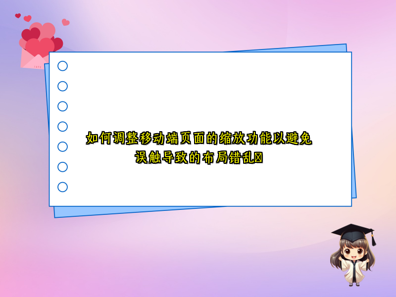 如何调整移动端页面的缩放功能以避免误触导致的布局错乱​