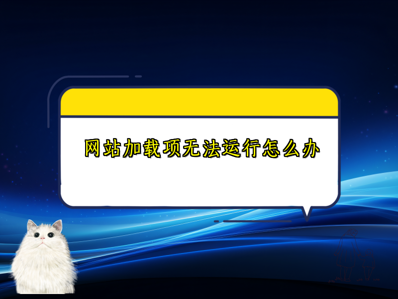网站加载项无法运行怎么办