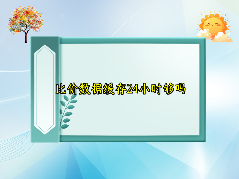 比价数据缓存24小时够吗