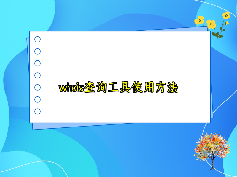 whois查询工具使用方法