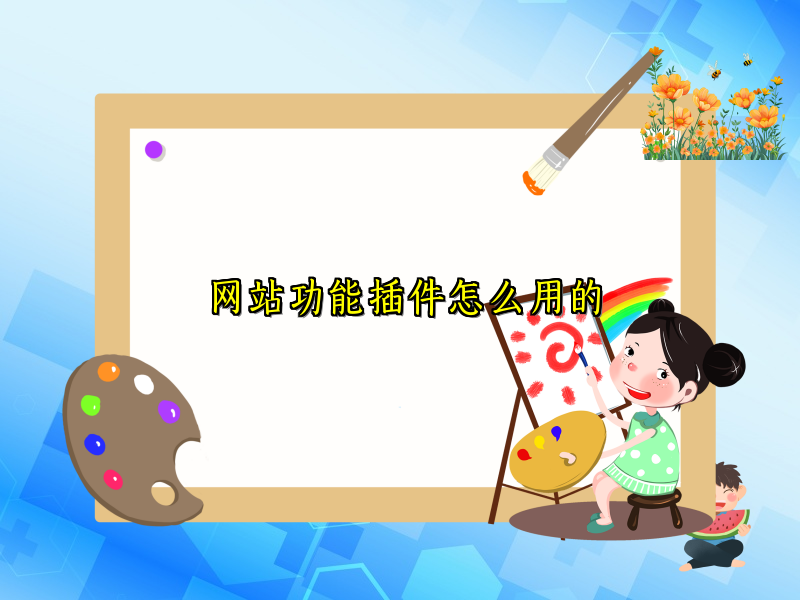 网站功能插件怎么用的