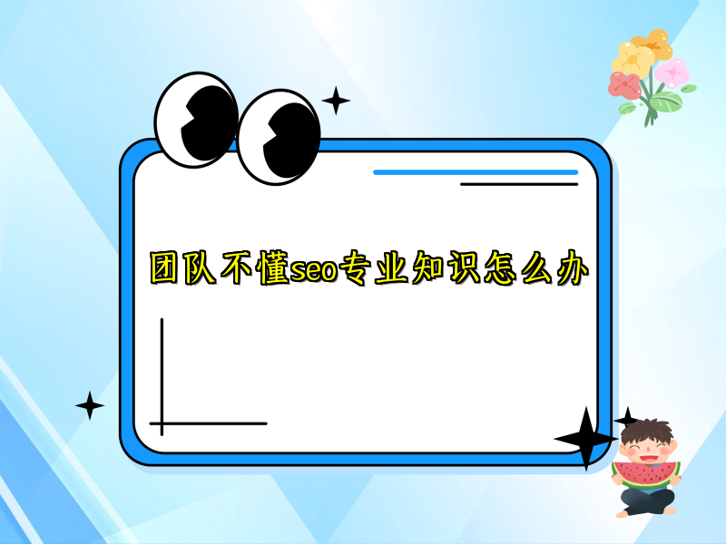团队不懂seo专业知识怎么办