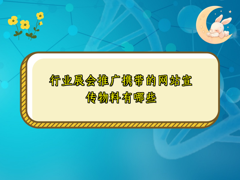 行业展会推广携带的网站宣传物料有哪些