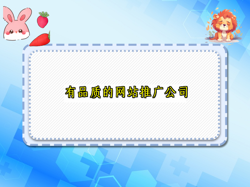 有品质的网站推广公司