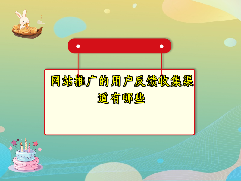 网站推广的用户反馈收集渠道有哪些