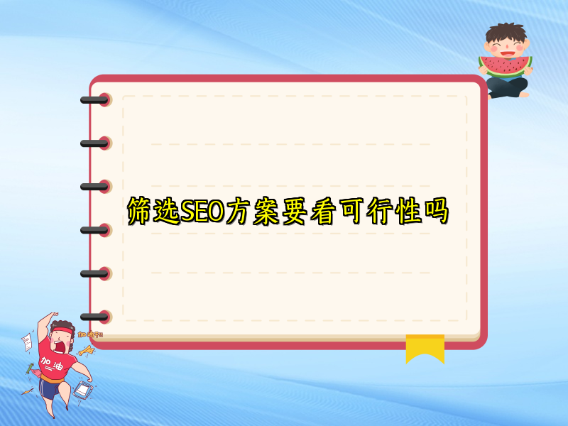 筛选SEO方案要看可行性吗