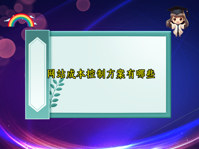 网站成本控制方案有哪些