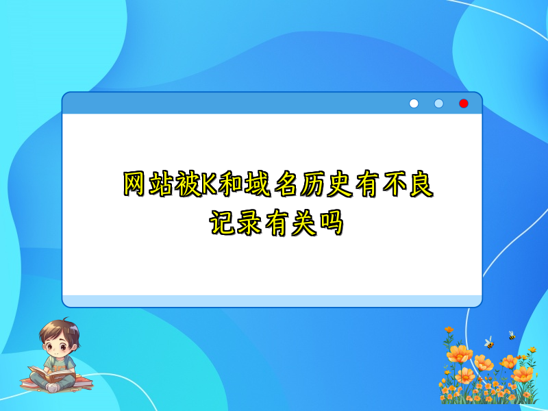 网站被K和域名历史有不良记录有关吗
