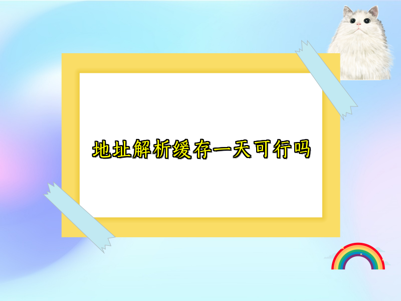 地址解析缓存一天可行吗