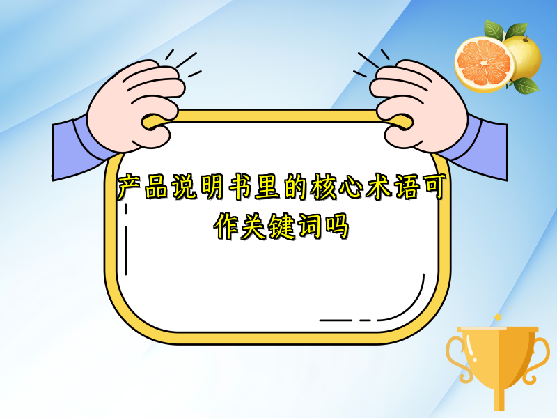 产品说明书里的核心术语可作关键词吗