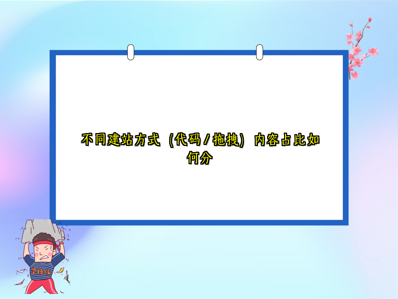 不同建站方式（代码 / 拖拽）内容占比如何分