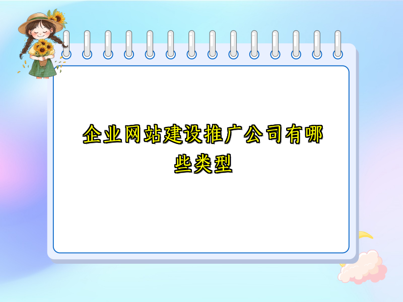 企业网站建设推广公司有哪些类型