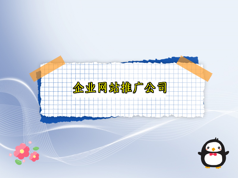 企业网站推广公司