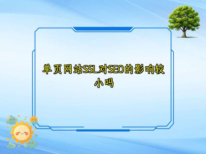单页网站SSL对SEO的影响较小吗