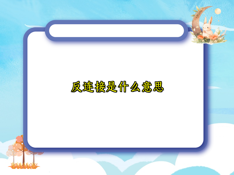反连接是什么意思