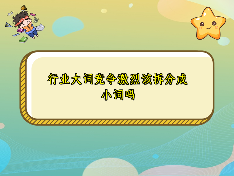 行业大词竞争激烈该拆分成小词吗